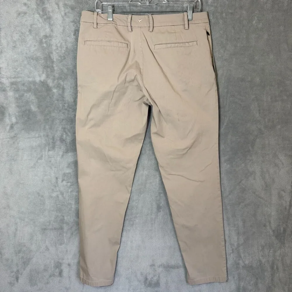 Birddogs Men's 34x32 (*34x31) Khaki Tan Chino Pants Stretch Built In Liner READ